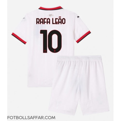 AC Milan Rafael Leao #10 Bortadräkt Barn 2024-25 Kortärmad (+ Korta byxor)